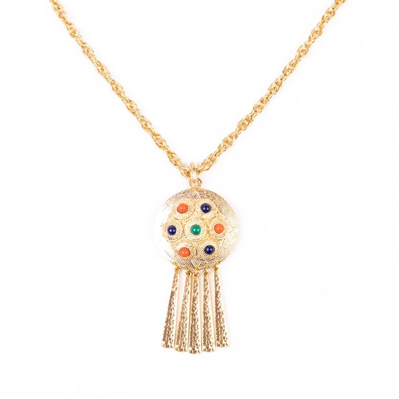 Kenneth Jay Lane Multi Color Pendant Necklace - Picture 1 of 7